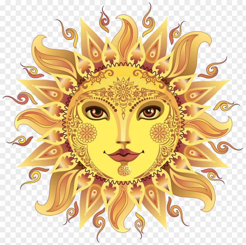 Sun Creative Illustration Drawing Art Wall Decal Clip PNG