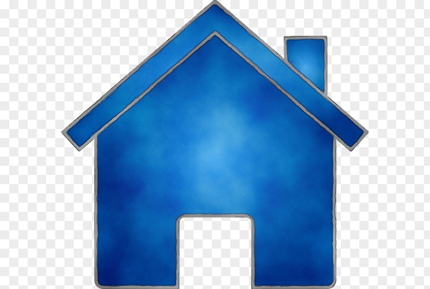 Electric Blue Architecture Roof House Home PNG