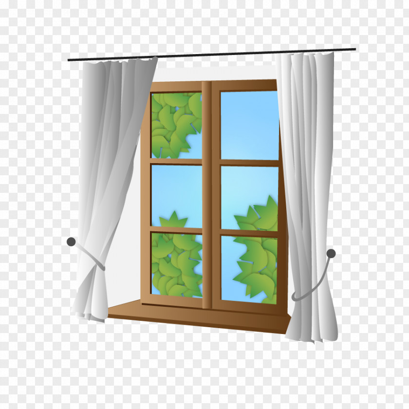 Vector Windows Window Blind Curtain Euclidean PNG