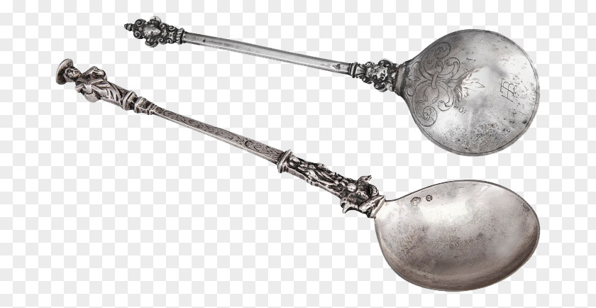 Vintage Silver Spoon Tableware Cutlery PNG