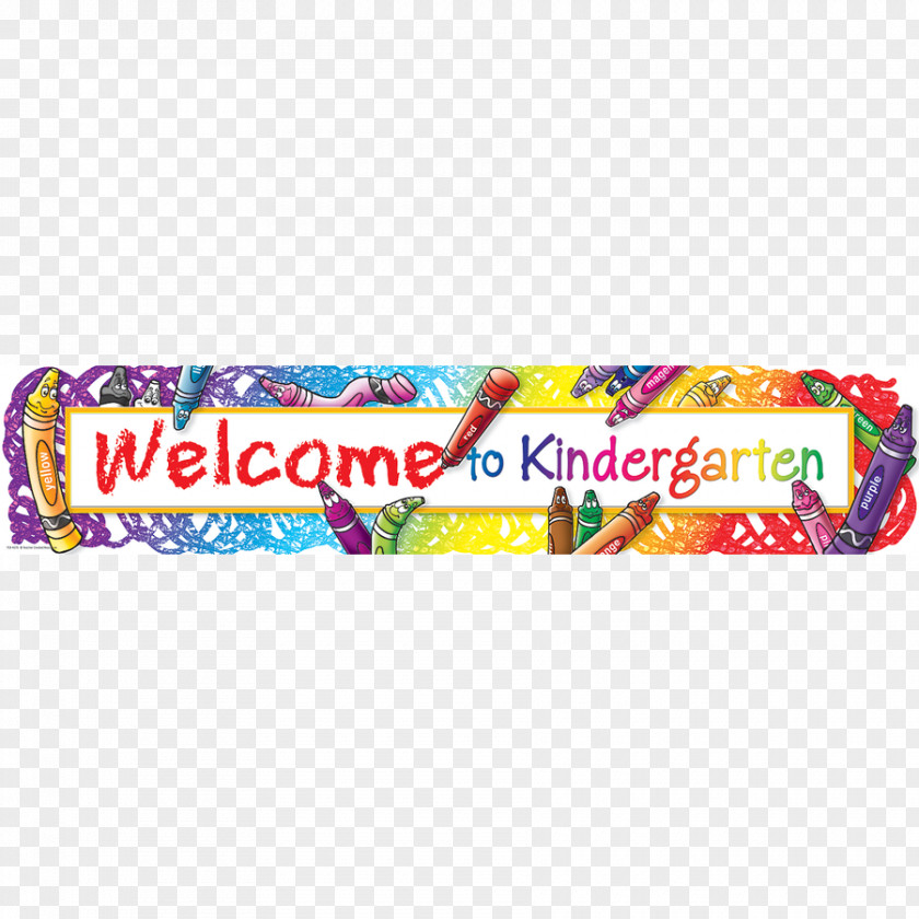 Welcome Banner Kindergarten Color Font PNG