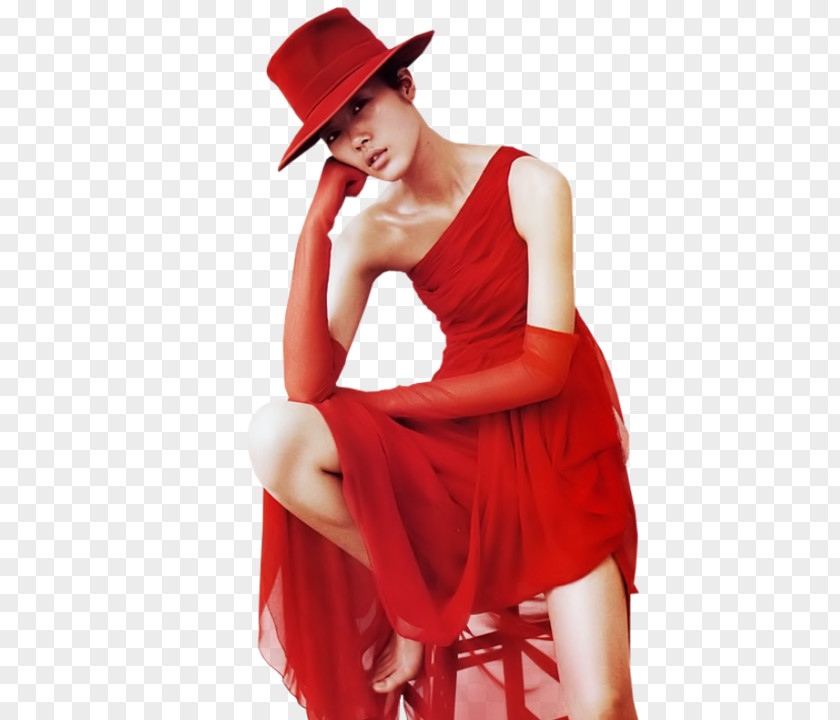 Woman Red Blue PNG