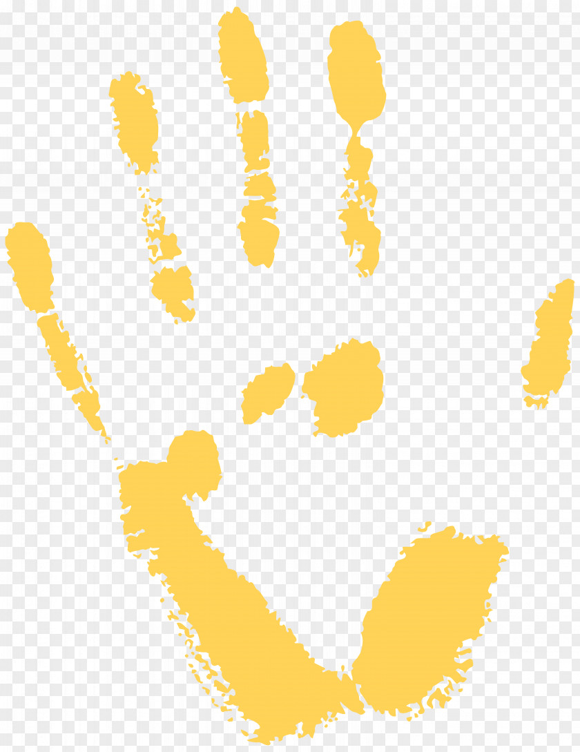 Yellow Handprint Free Clip Art Image Line Point Angle Pattern PNG