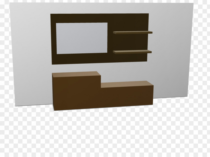 3d Panels Affixed Shelf Rectangle PNG