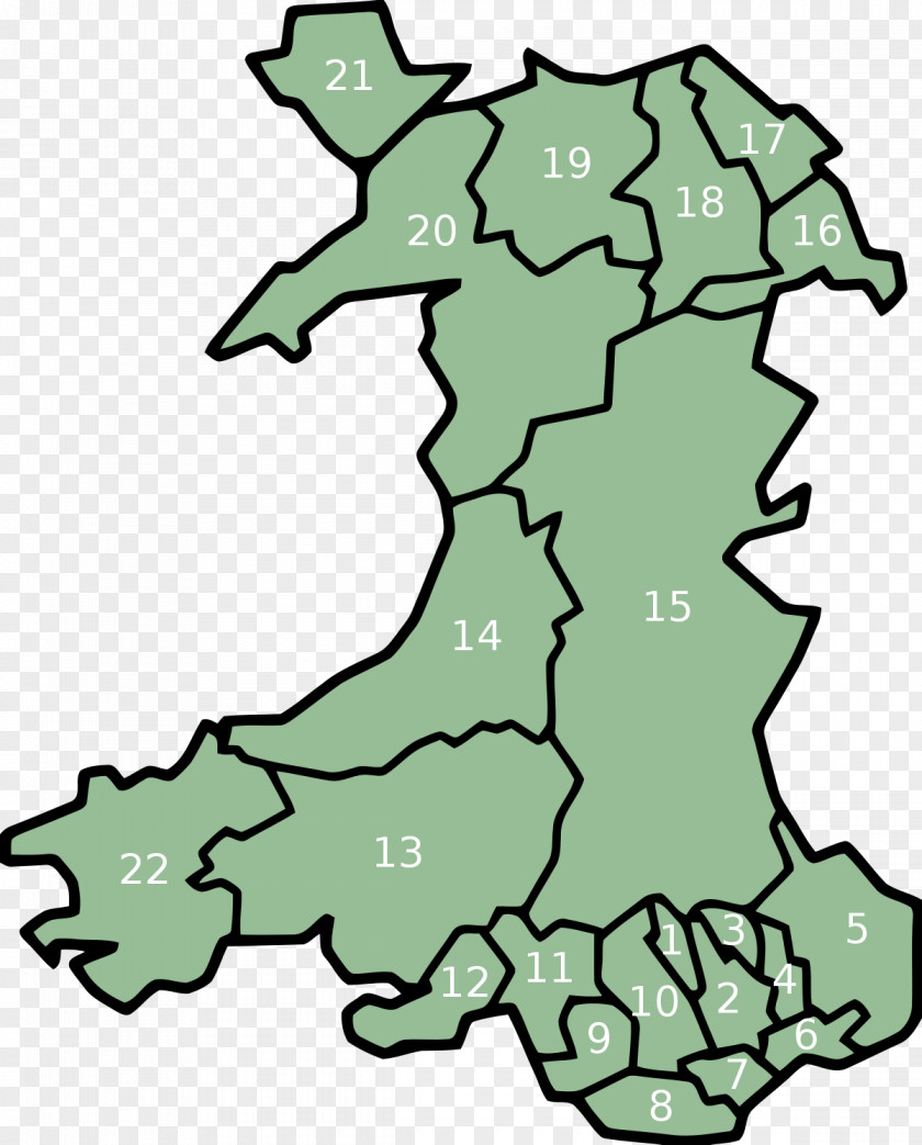 Capitals Powys Gwynedd Preserved Counties Of Wales South West PNG