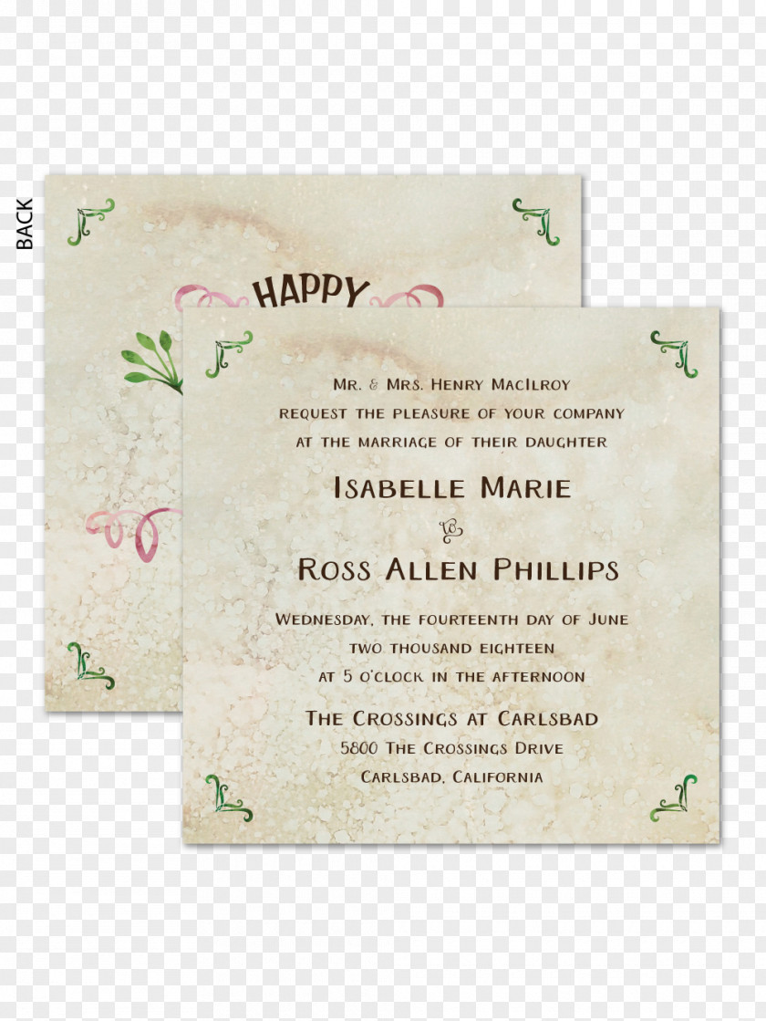Paper Wedding Invitation Convite Font PNG