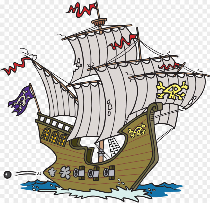 Sailing Ship Piracy Clip Art PNG