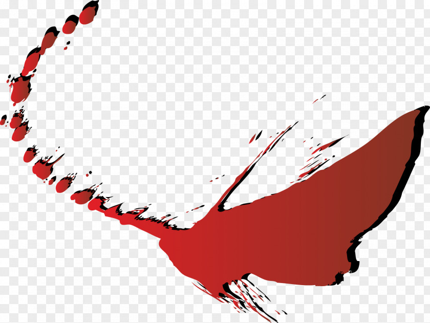 Smeared Blood Red Euclidean Vector PNG