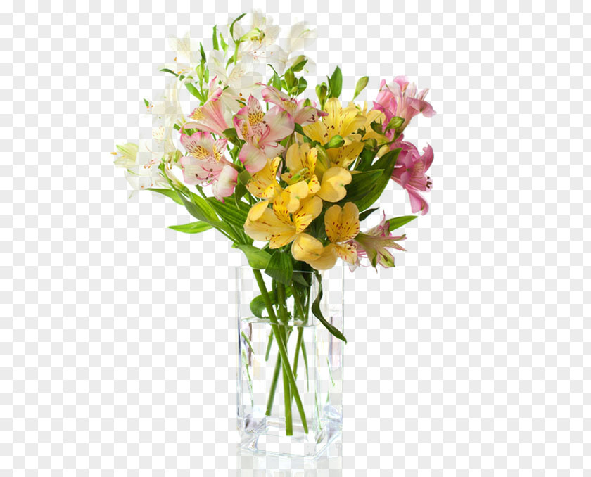 Vase Floral Design Lily Of The Incas Flower Bouquet Cut Flowers PNG