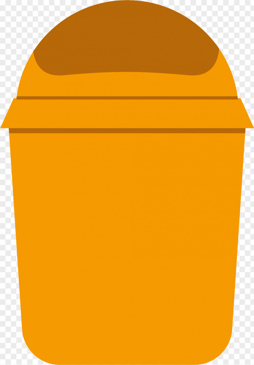 Big Yellow Trash Can Waste Container Icon PNG