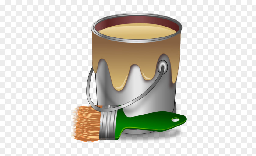 Paint Painting Bucket Brush PNG