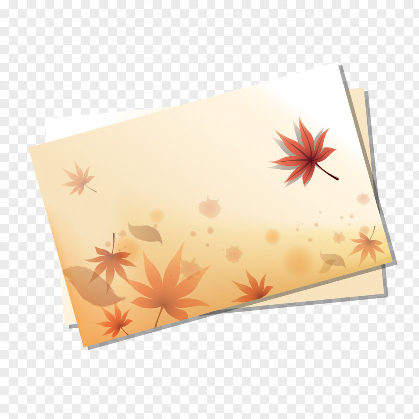 Yellow Autumn Leaves Decorative Paper Clip Art PNG