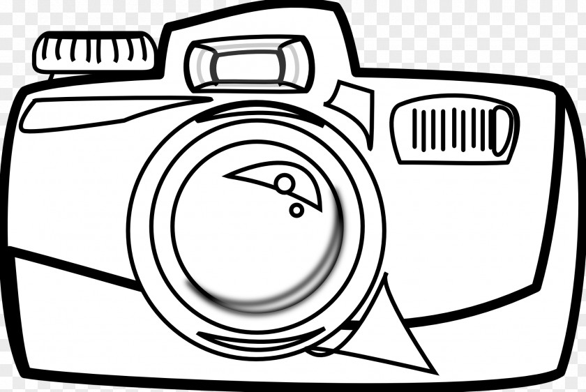 Cartoon Camera Cliparts Black And White Clip Art PNG