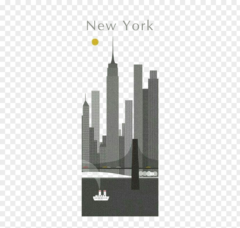 Creative City New York Graphic Design Illustration PNG