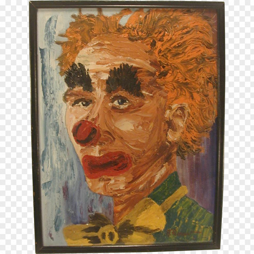 Hand Painted Mid-autumn Self-portrait Clown Paintings Watercolor Painting Oil Paint PNG