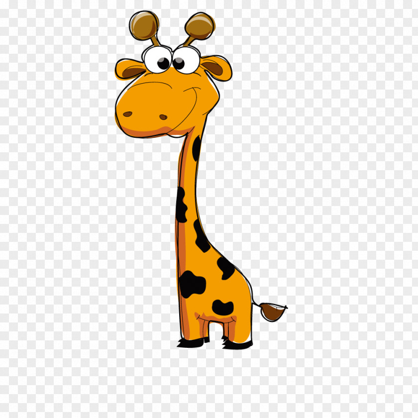 Vector Cute Giraffe Neck Clip Art PNG