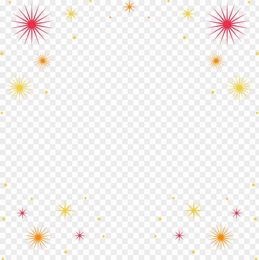 Fireworks Border Picture Frame Molding PNG