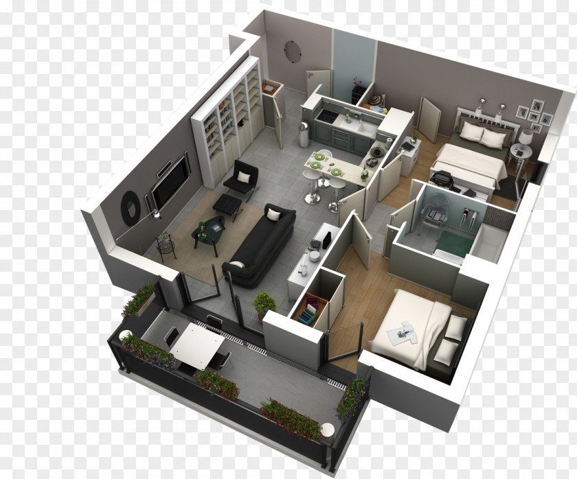 House Plan Apartment Floor PNG