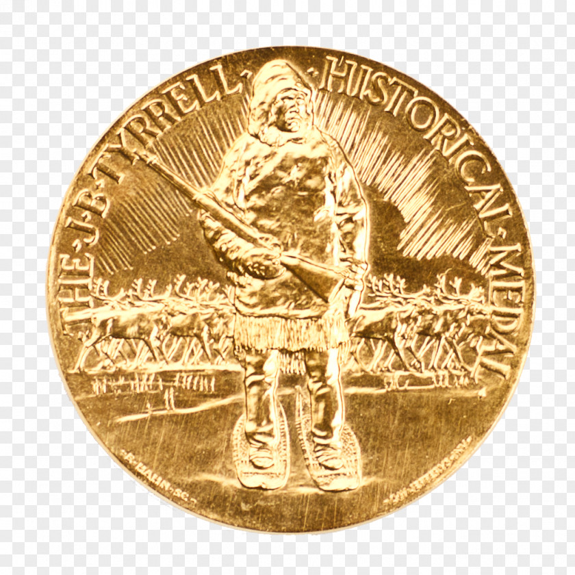 Medal J. B. Tyrrell Historical Silver Gold Award PNG