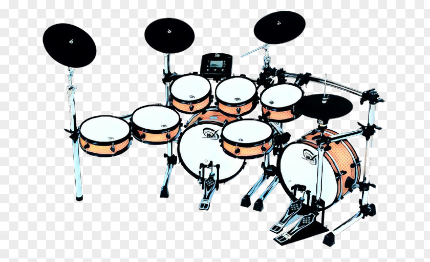 Musician Bass Drum Retro Background PNG