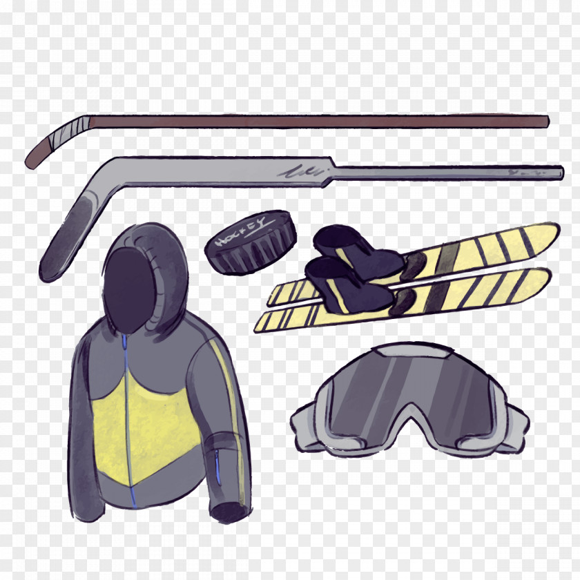 Vector Male Ski Suit Skiing Ice Skating Hockey Goggles PNG
