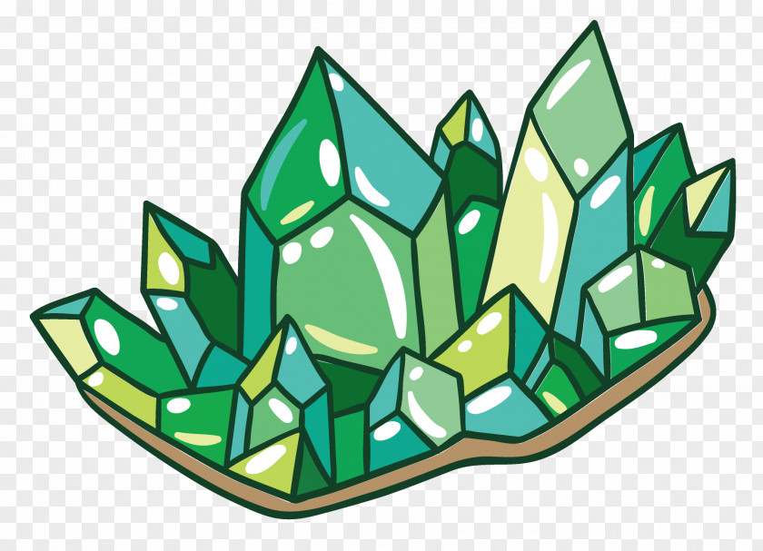Painted Green Diamond Dresden Gemstone PNG
