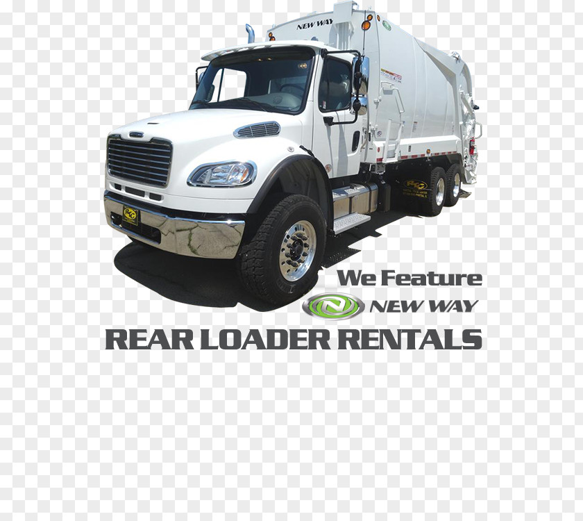 Rear Loader Garbage Truck Motor Vehicle Tires Car Wheel Bumper Public Utility PNG