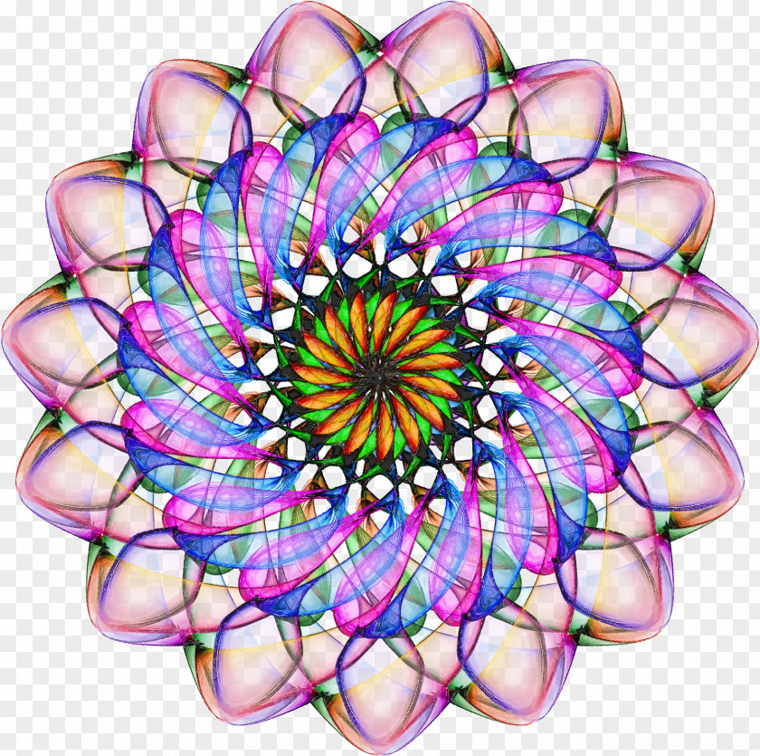 Circle Kaleidoscope Symmetry Pattern PNG