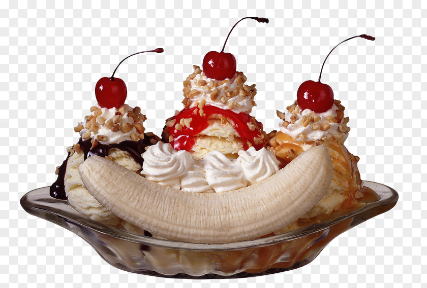 Ice Cream Sundae Cones Banana Split PNG