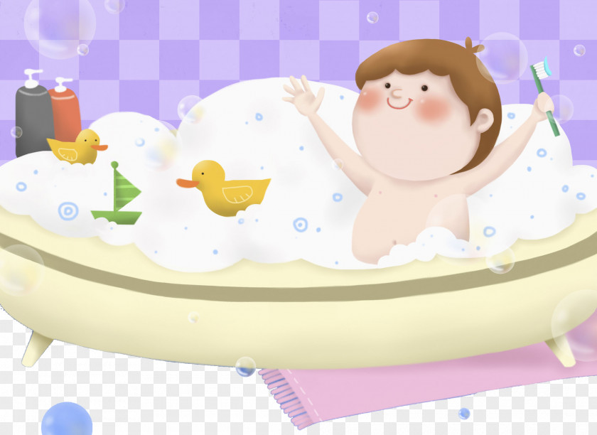 Baby In The Bathtub Torte Bathing PNG