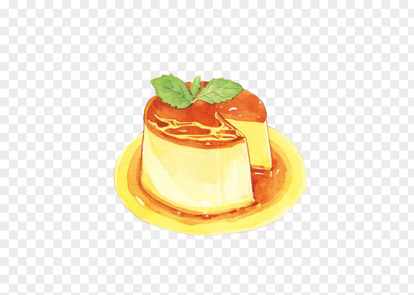 Cake Profiterole Cream Watercolor Painting Pudding PNG
