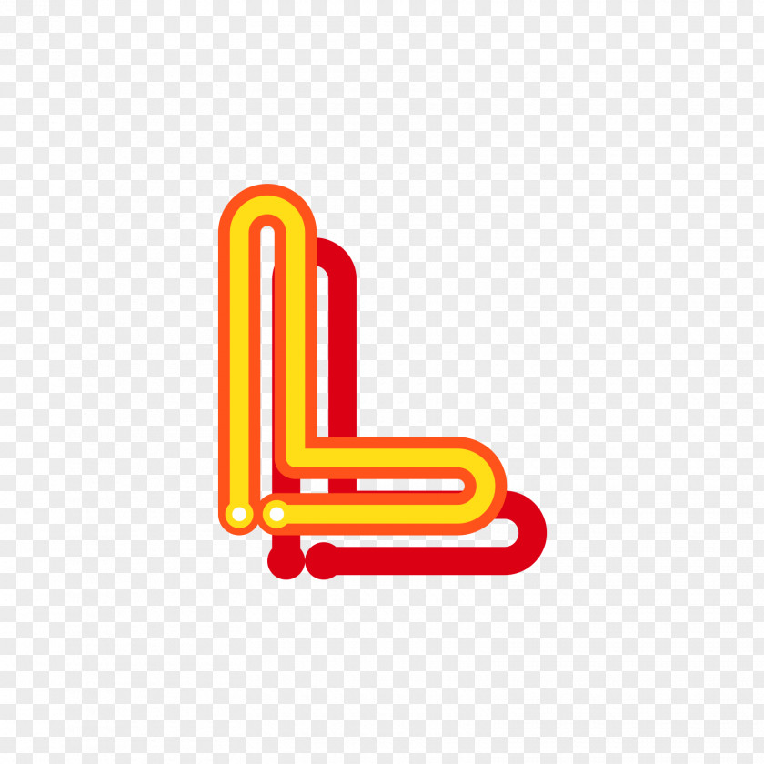 Yellow Capital Letters L Letter All Caps PNG
