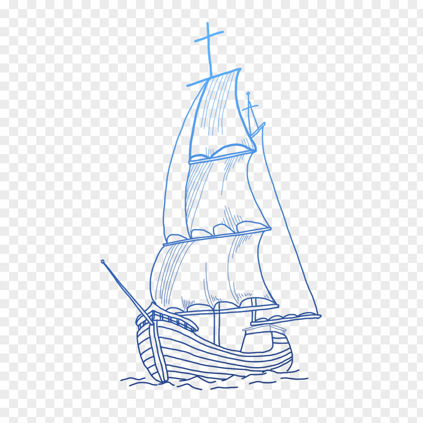 Blueprint Background Sailing Ship Brigantine Galleon Barque PNG