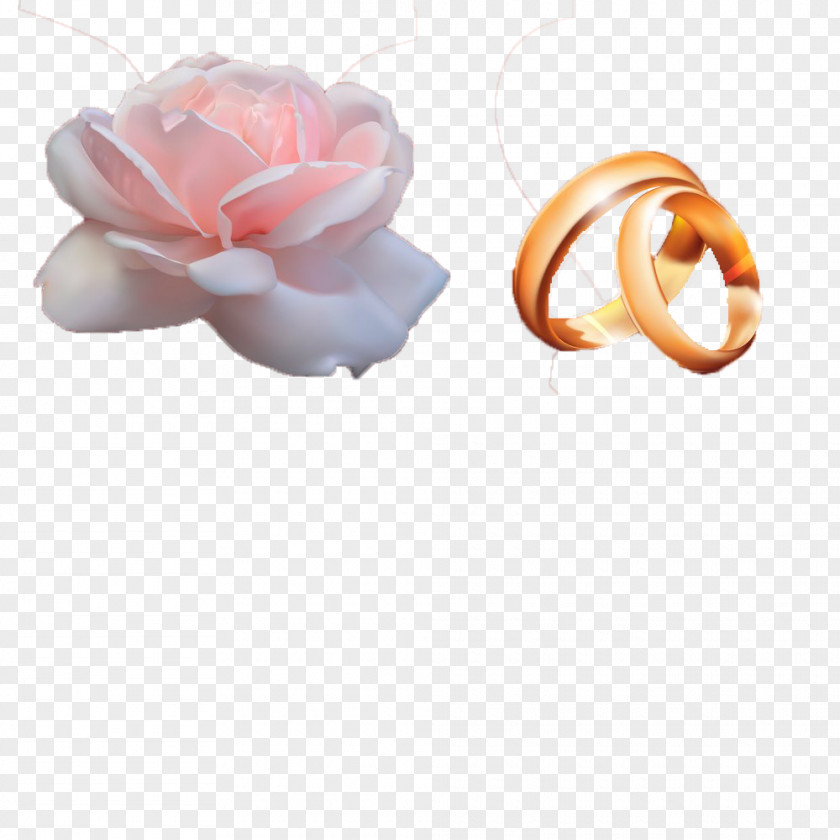 Flowers And Wedding Ring Marriage PNG