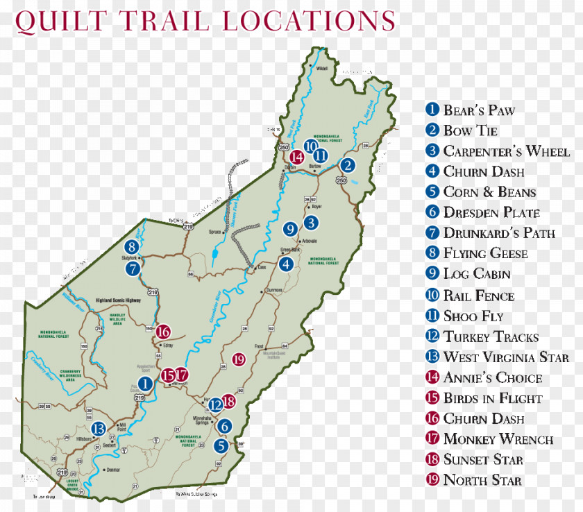 Map Marlinton Road County PNG