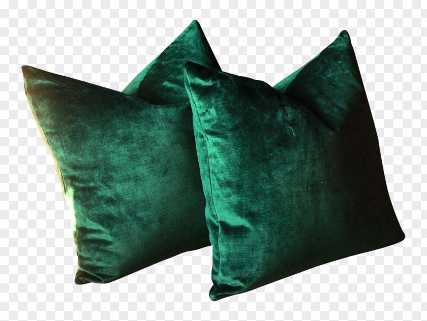 Pillow Throw Pillows Cushion Velvet Teal PNG