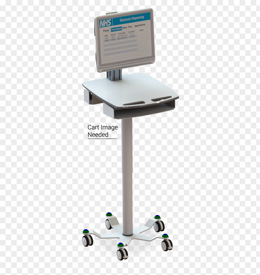 Portable Cart Computer Monitors Mobile Computing Personal Printer PNG