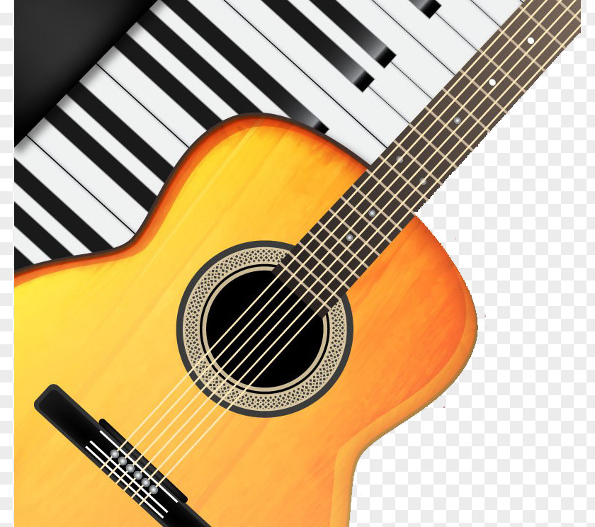 Piano Keyboard And Guitar Creative Acoustic Musical Instrument Electric PNG