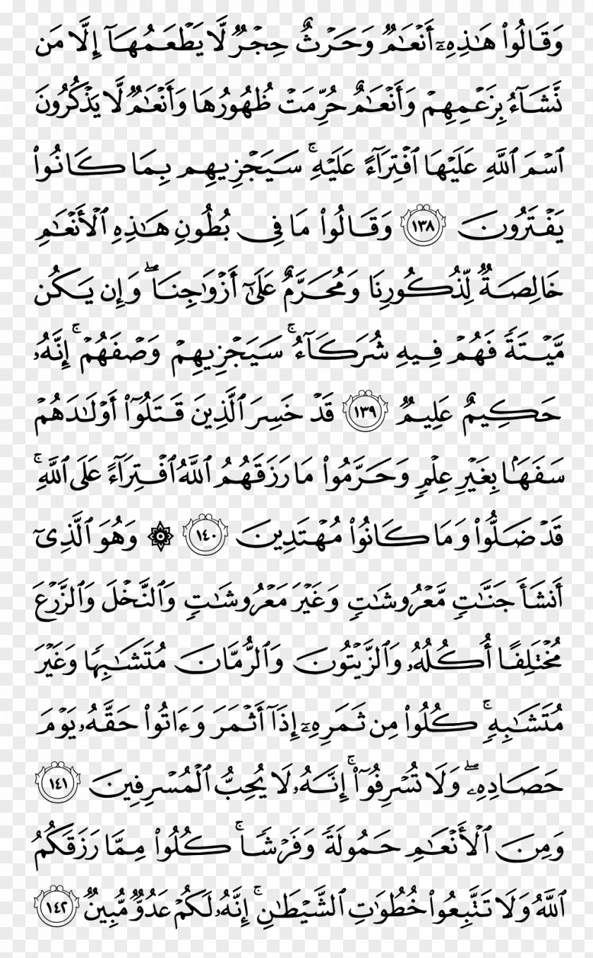 Quran Kareem Qur'an Al-An'am Juz' Al-A'raf Juz 8 PNG