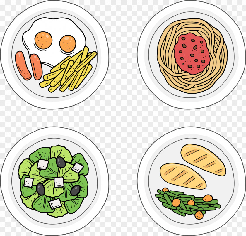 Vector Breakfast Food Spaghetti Noodle PNG