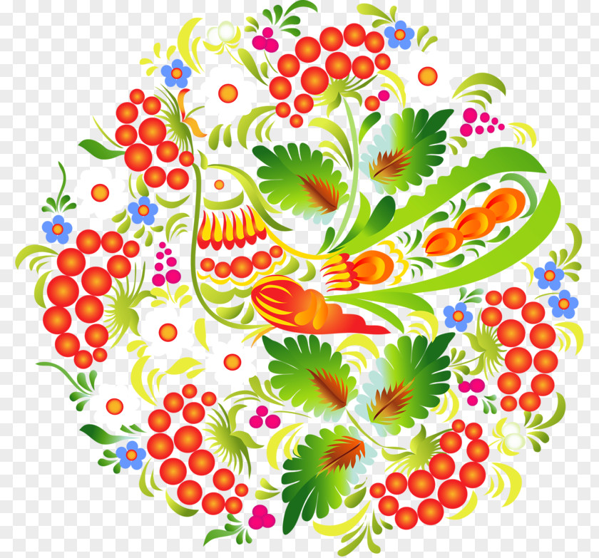 Design Floral Petrykivka Painting PNG