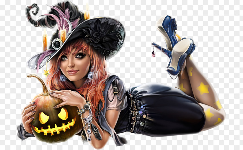 Halloween Witchcraft Woman Clip Art PNG