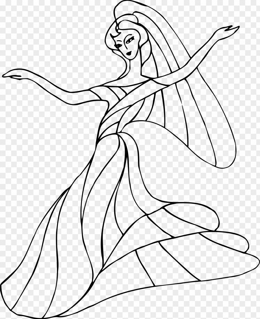 Line Drawing Dance Art Clip PNG