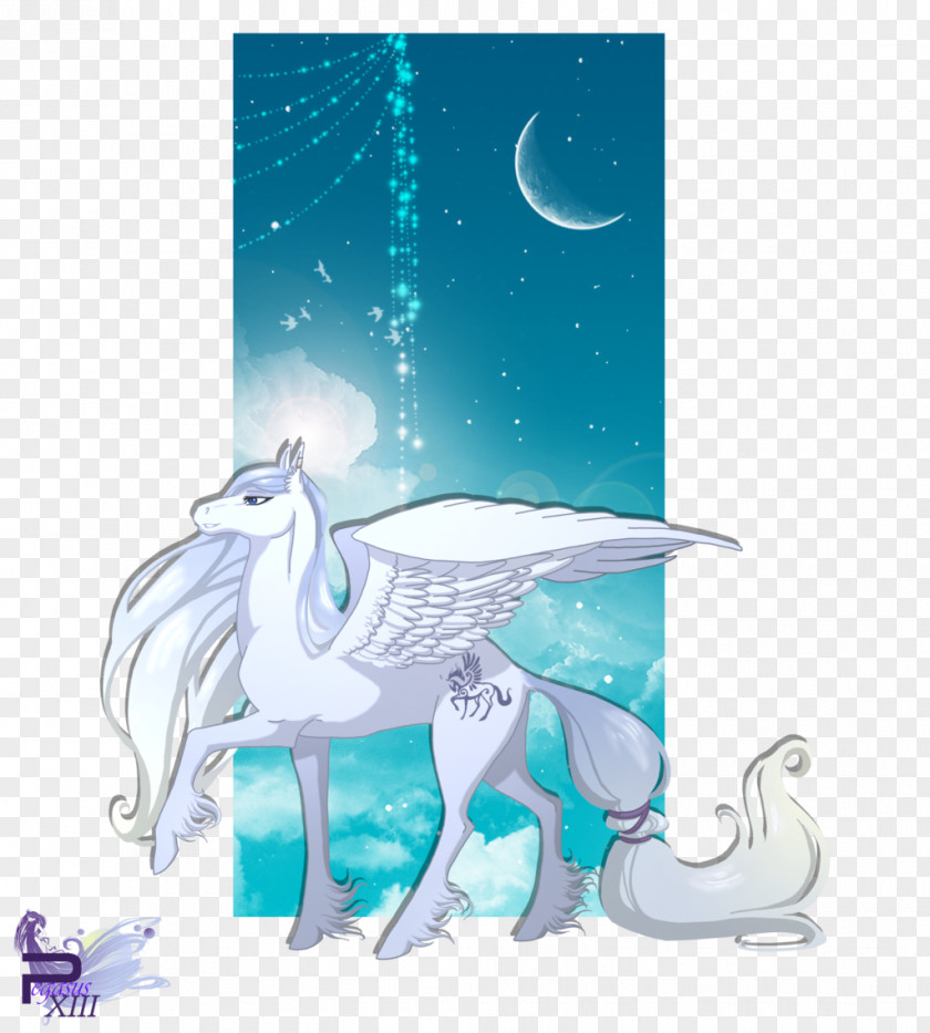 Pegasus Unicorn Cartoon Desktop Wallpaper PNG
