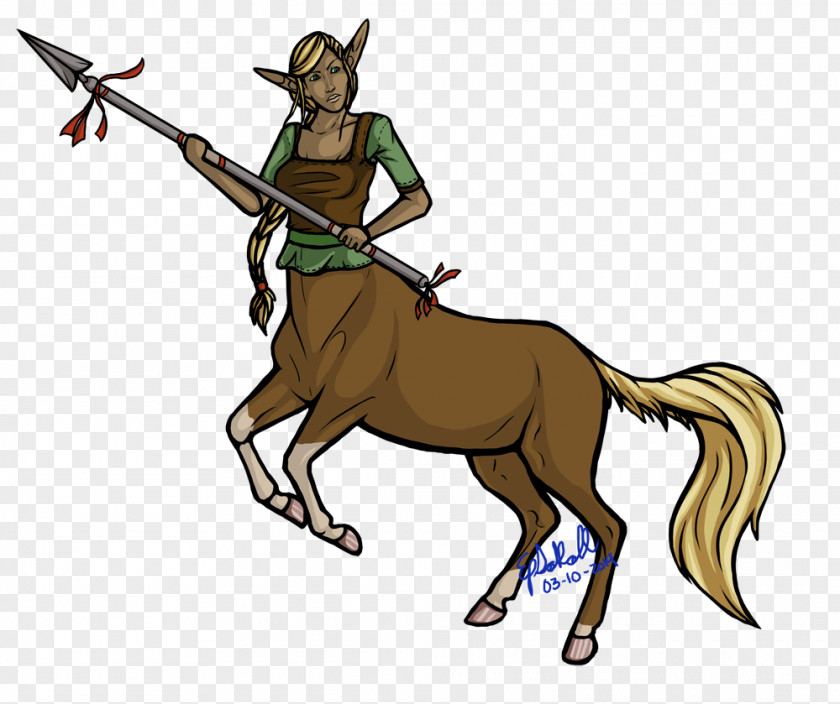 Centaur Pony Equestrian Mustang Stallion Bridle PNG