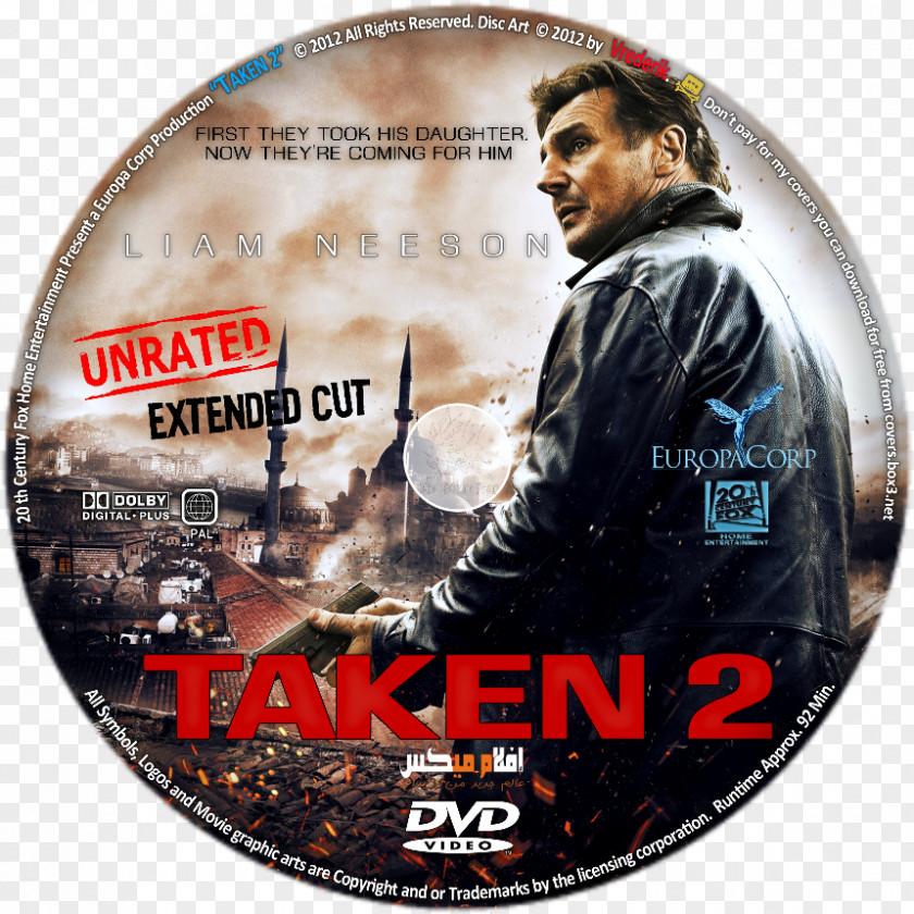 Dvd Taken 2 Blu-ray Disc DVD Cover Art PNG