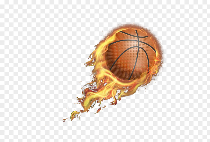 Fire Realistic Basketball Computer File PNG