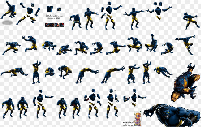Gambit Marvel: Avengers Alliance Beast Black Panther Sprite PlayStation PNG