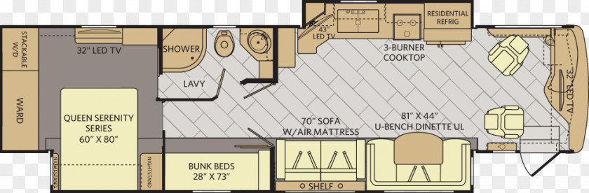 Indoor Floor Plan Fleetwood Enterprises Campervans Motor Home Specialist 1993 Cadillac PNG