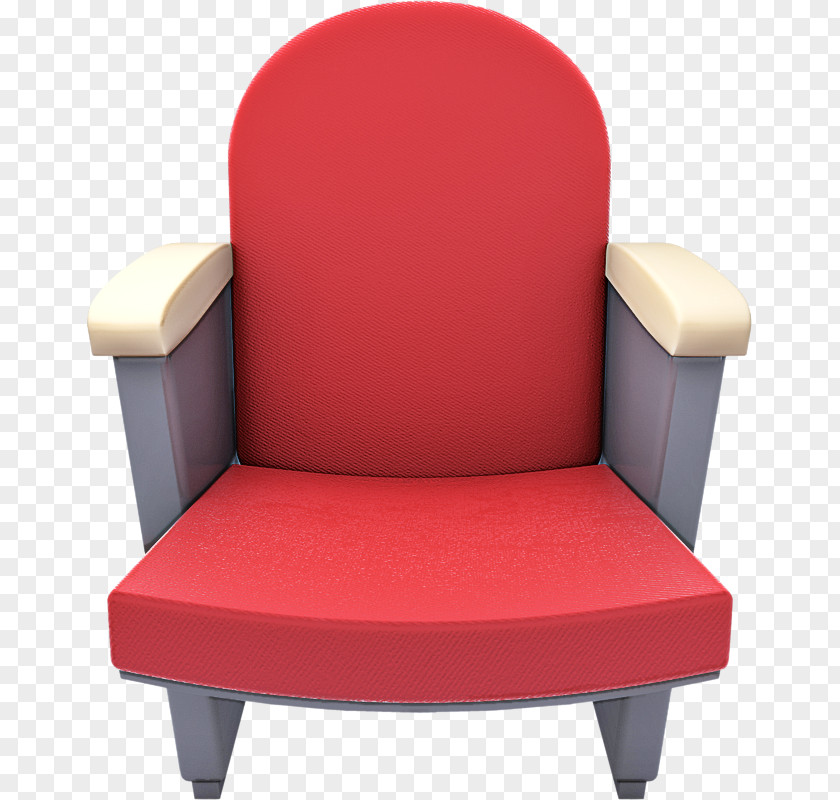Plastic Comfort Furniture Chair Red Material Property Club PNG